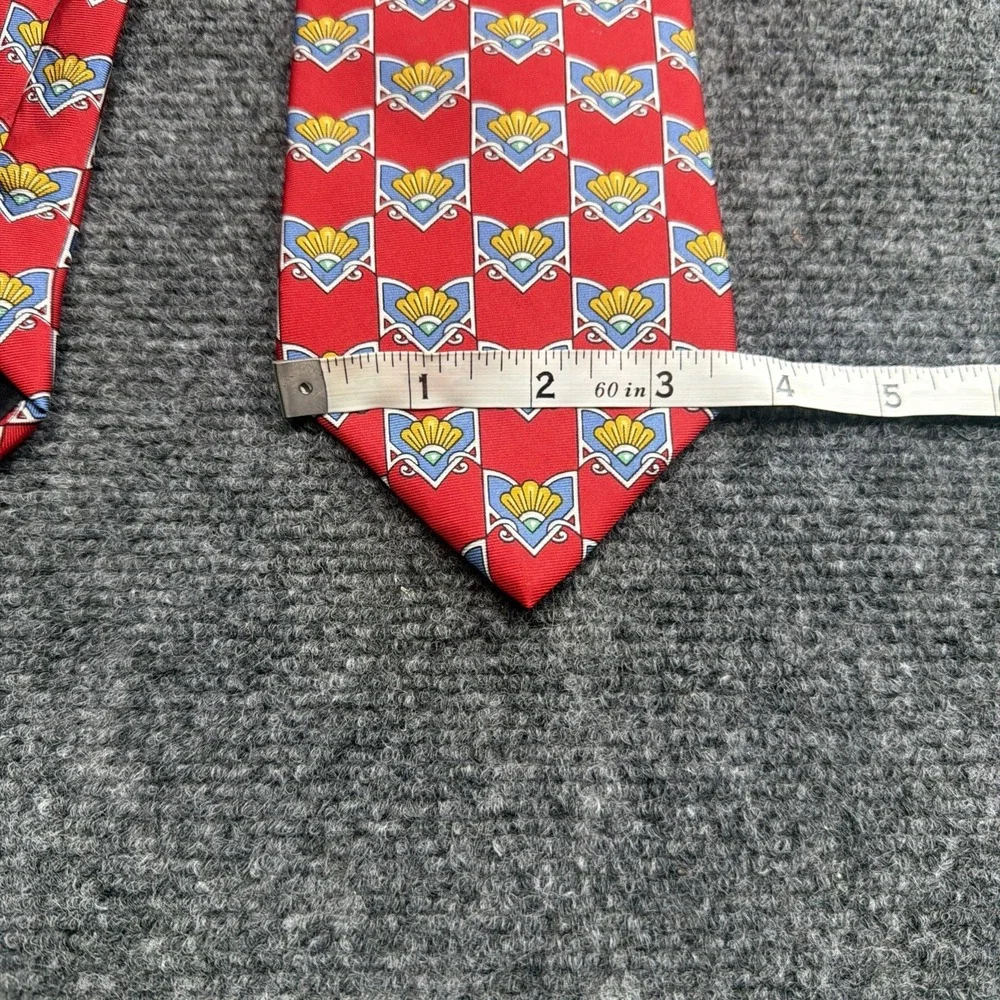VTG Paulo GUCCI Pure Silk Necktie Made In Italy Red Vibrant Suit Menswear Formal